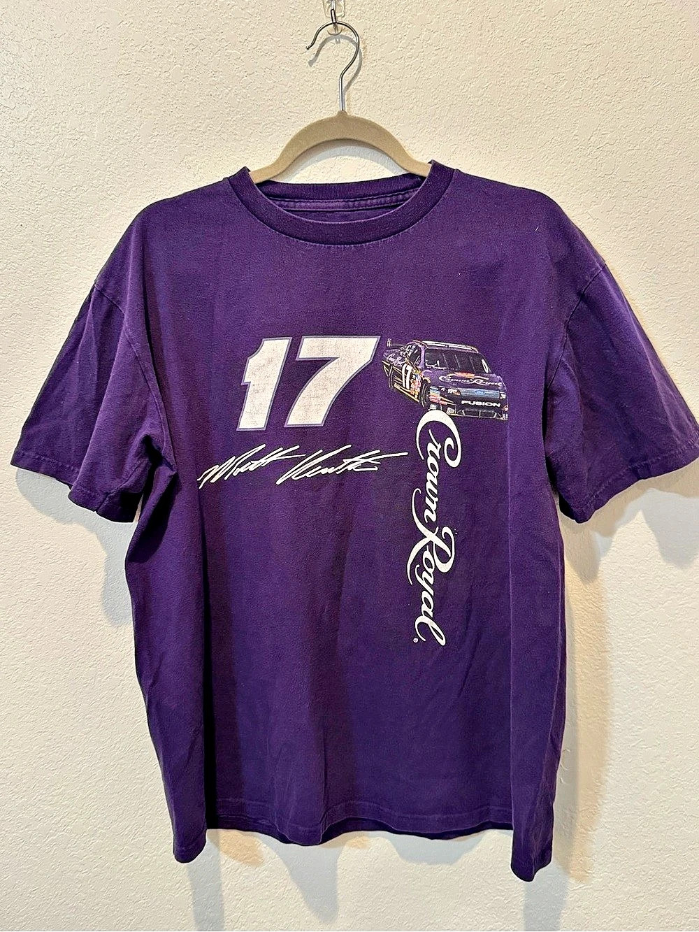 NASCAR Matt Kenseth Crown Royal #17 Purple Graphic Tee Size Large